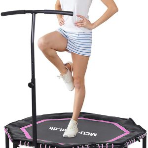 MCU-Sport Fitness Trampolin Octagon Foldbar m/håndtag 122cm, Pink
